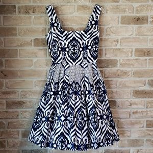 Eva Mendes Floral Graphic Print Midi Dress